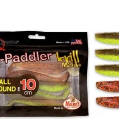 Quantum Q-Paddler Power Packs Allround Mix 10cm 7gr Pumpkinseed Chartreuse + Original Appleseed Krill