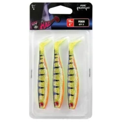 Fox Rage Pro Shad Pack 10cm/4" UV Bright Perch (3pcs)