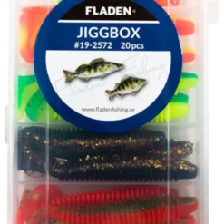 Fladen Ribbed Shad Jigs In Tackle Box 100mm, 20pcs -Vangst Pro Verkoop a57b58b3a9b88770