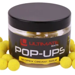 Ultimate Baits Fluo Pop Ups Yellow Scopex 12+15mm 50g