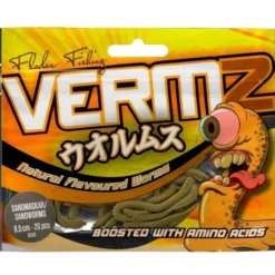 Fladen Vermz Sandworm Natural Olive 8,5cm (20 Stuks)
