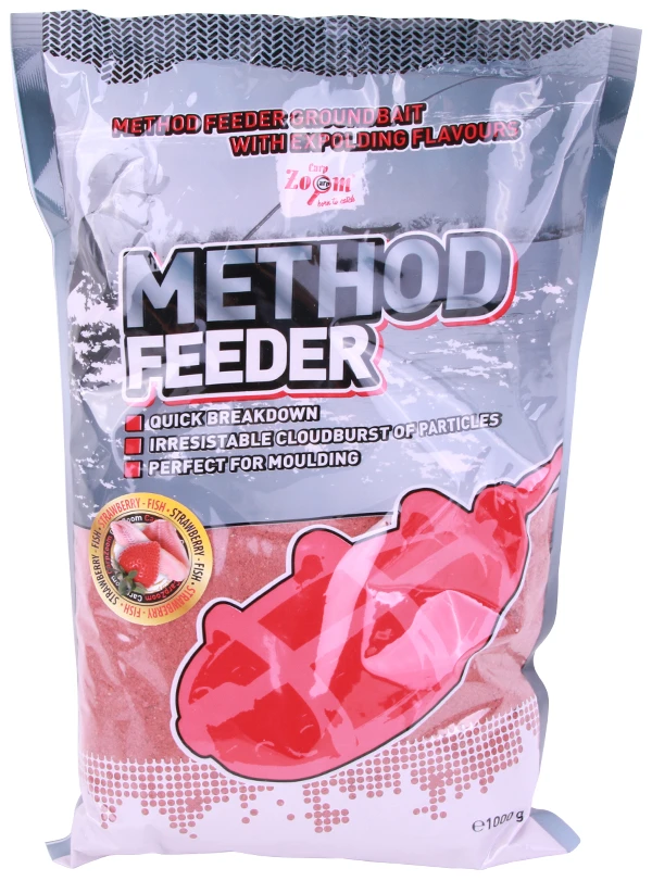 Carp Zoom Method Feeder Groundbait 1.0kg Strawberry Fish 4 Carp Zoom Method Feeder Groundbait 1.0kg Strawberry Fish - Afbeelding 2