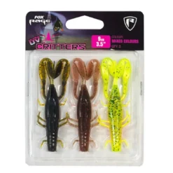 Fox Rage Critters UV Mixed Colour Packs 3pcs Mixed Colours 9cm